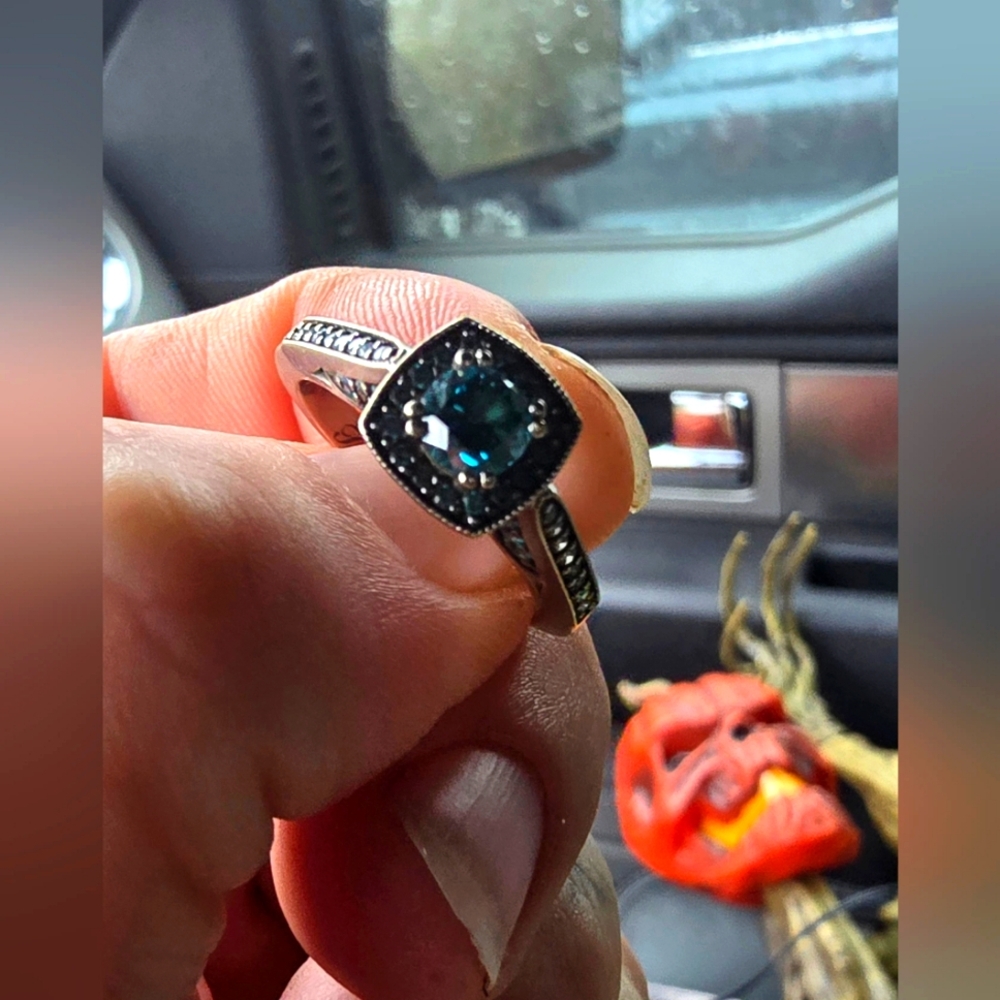 Angara blue diamond engagement ring
